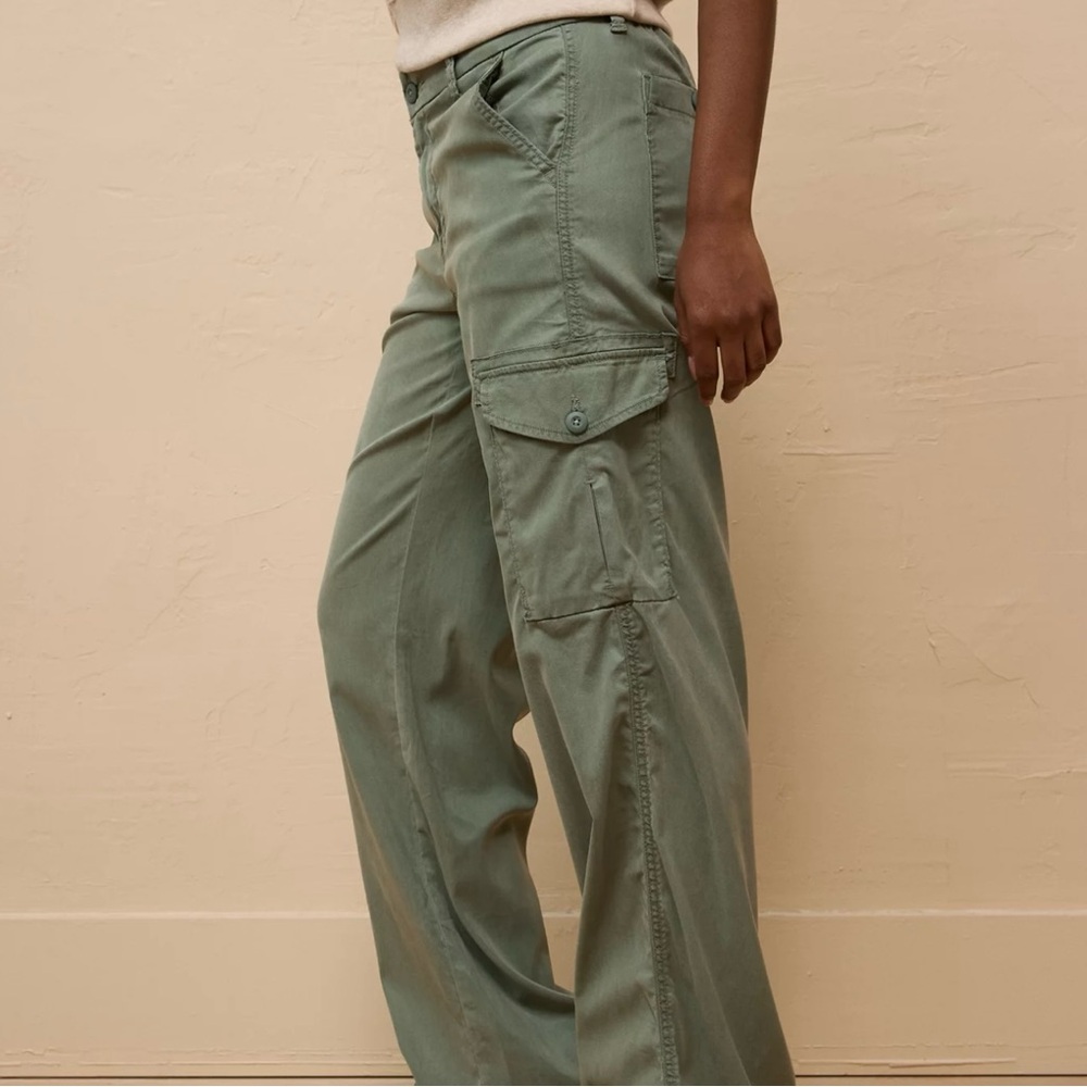 American Eagle Outfitters Green Cargo Baggy Wide Leg - Picture 3 of 5